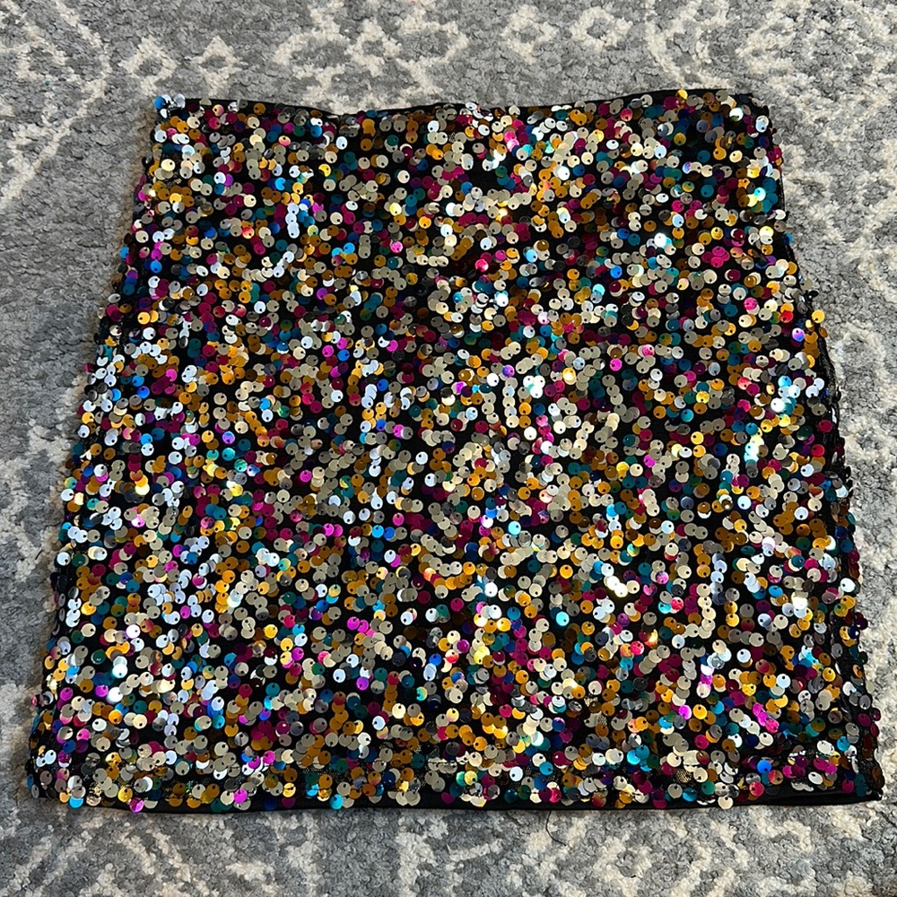 Shein sequin skirt